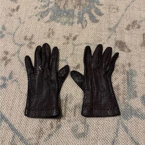 Vintage Brown Leather Gloves